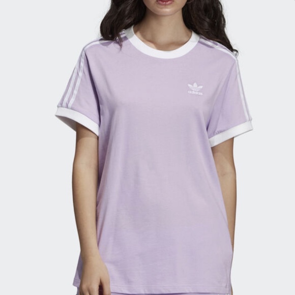 lilac adidas t shirt